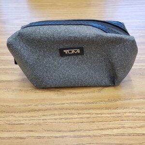 Tumi Gray Canvas Travel Toiletry Bag Small